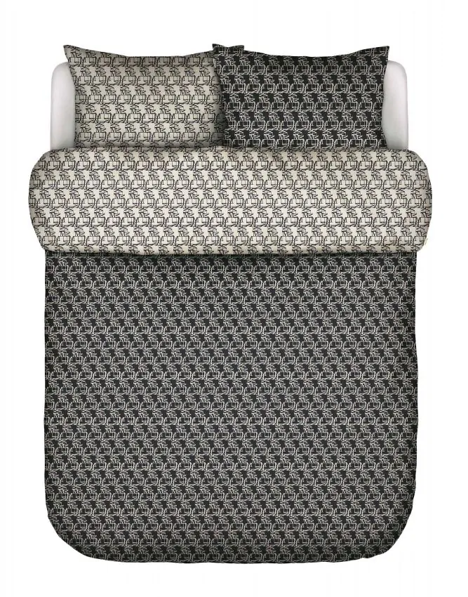 Marc O'Polo Monogram Zwart Dekbedovertrekset 240 x 220 cm