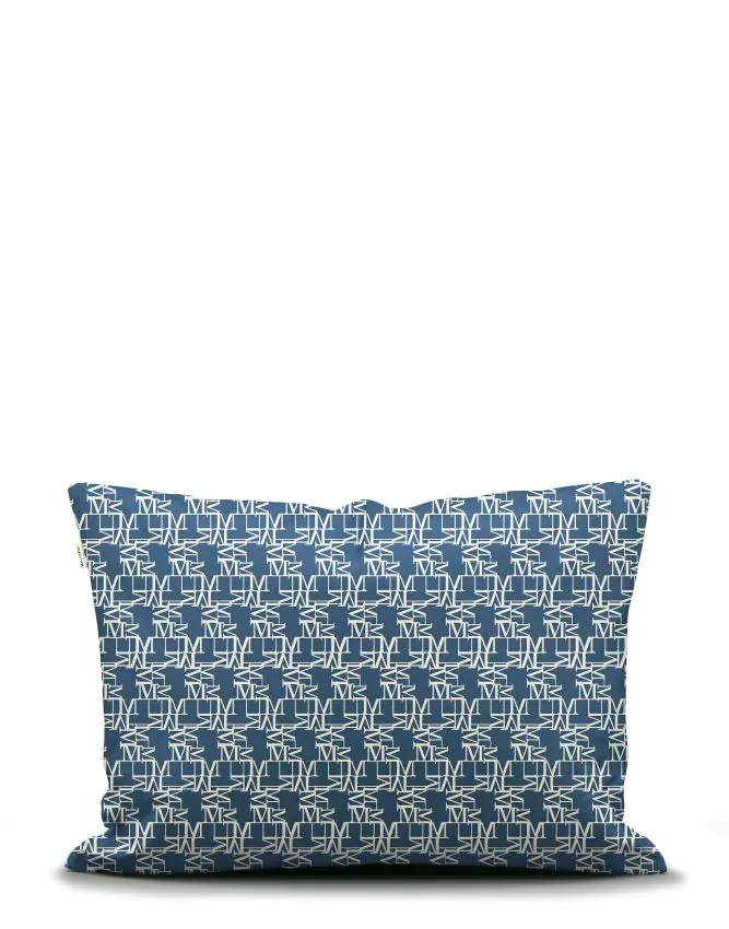 Marc O'Polo Monogram Space blue Kussensloop 60 x 70 cm