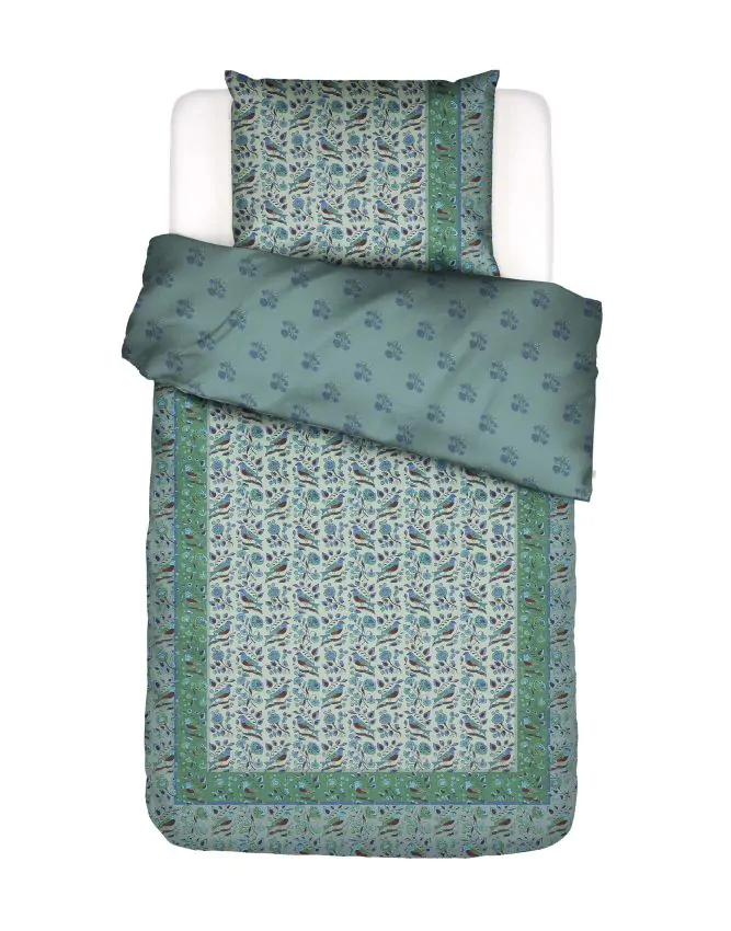 ESSENZA Valeria Subtle green Dekbedovertrekset 140 x 220 cm