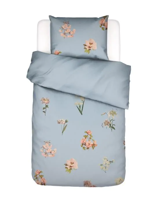 ESSENZA Annebella Zen blue Dekbedovertrekset 140 x 220 cm