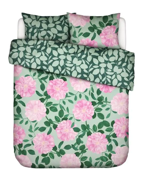 ESSENZA & CO Bloom with a view Misty green Dekbedovertrekset 240 x 220 cm