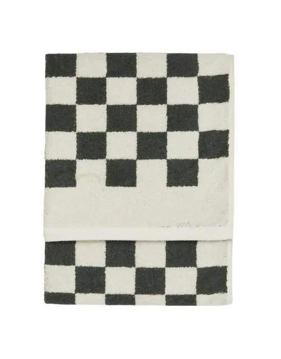 Marc O'Polo Checker Antraciet Handdoek 70 x 140 cm