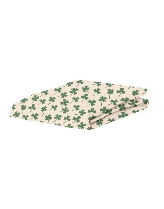 ESSENZA & CO Clover Lover Sand Hoeslaken 140 x 200 cm