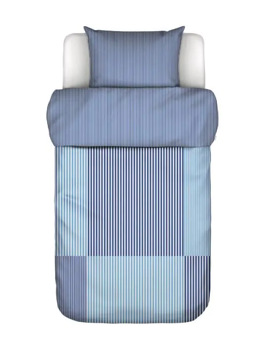 Marc O'Polo Ellan Cool Cobalt Dekbedovertrekset 140 x 220 cm