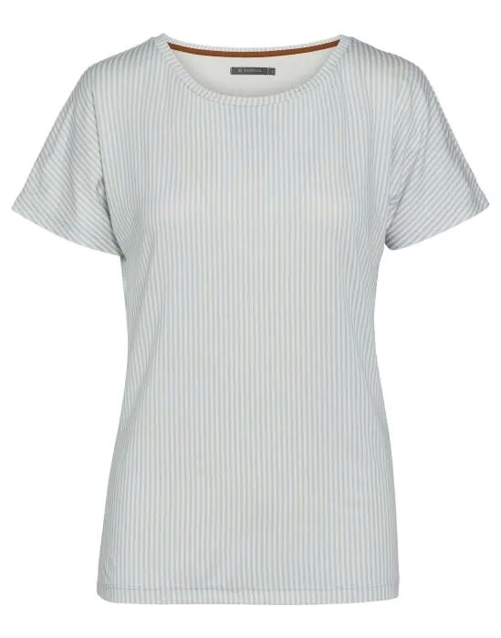 ESSENZA Ellen Striped Ijsblauw Top korte mouw XS