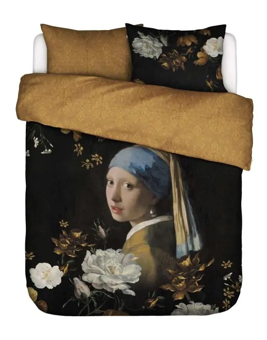 ESSENZA Floral Girl Zwart Dekbedovertrekset 200 x 220 cm