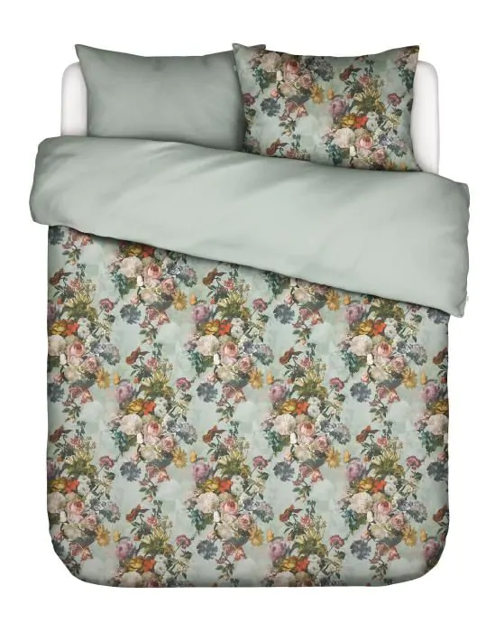 ESSENZA Karli Mineral green Dekbedovertrekset 240 x 220 cm