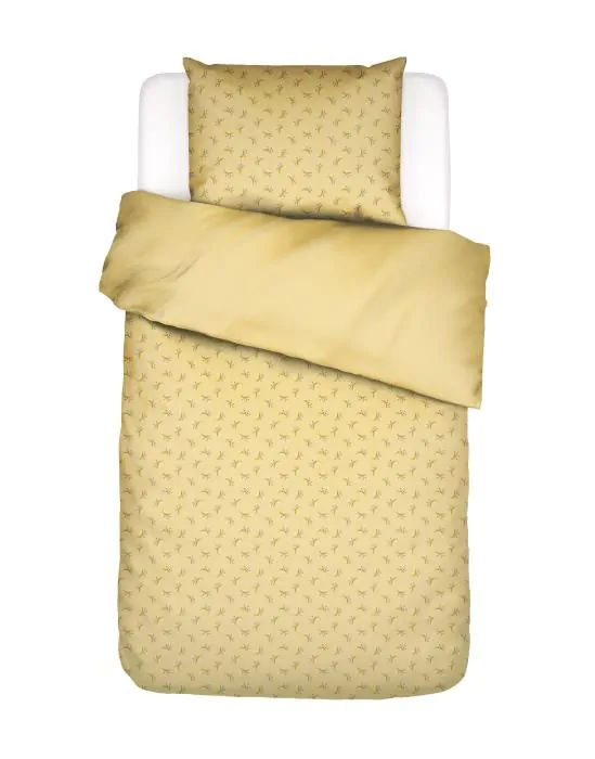 ESSENZA & CO Lily melody lemon yellow Dekbedovertrekset 140 x 220 cm