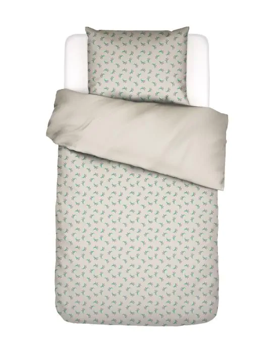 ESSENZA & CO Lily melody Tofu taupe Dekbedovertrekset 140 x 220 cm