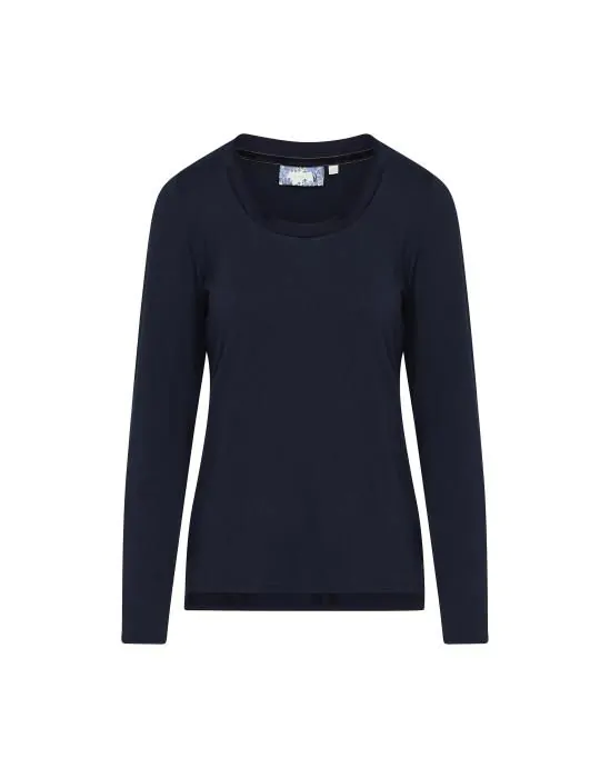 ESSENZA Luyza Uni Darkest blue Top lange mouw XS