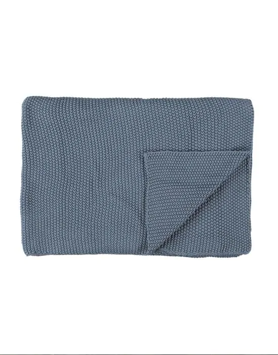 Marc O'Polo Nordic knit Smoke blue Plaid 130 x 170 cm