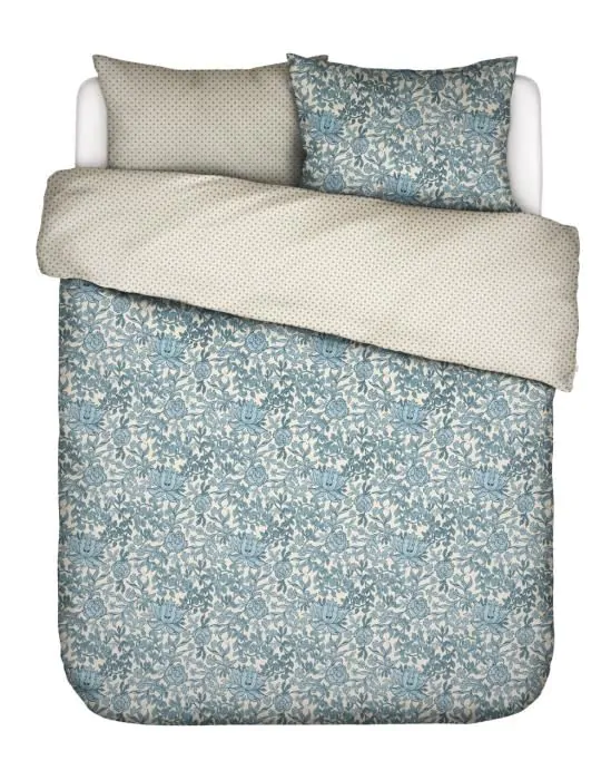ESSENZA Ophelia Smoke blue Dekbedovertrekset 200 x 220 cm
