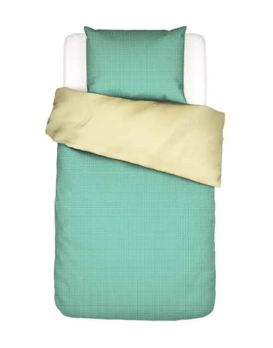 ESSENZA & CO Pied de cool Simply green Dekbedovertrekset 140 x 220 cm