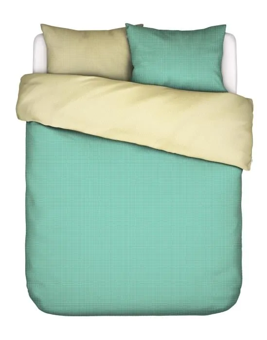 ESSENZA & CO Pied de cool Simply green Dekbedovertrekset 200 x 220 cm