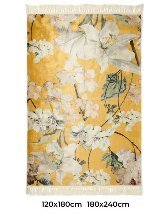 ESSENZA Rosalee Mosterdgeel Vloerkleed 60 x 90 cm
