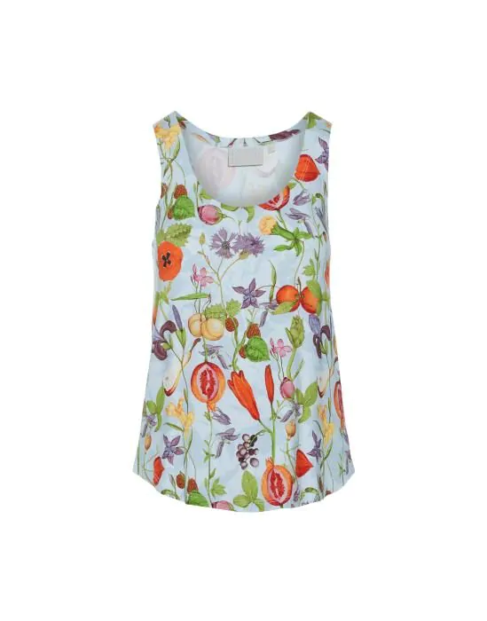 ESSENZA Shelby Phaedra Hazy Blue Top mouwloos M