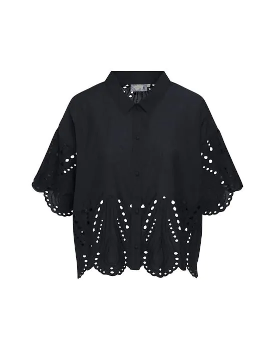 ESSENZA Suki Tilia Darkest blue Pyjamatop 3/4 mouw L