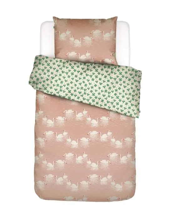 ESSENZA & CO Swan lake Misty rose Dekbedovertrekset 140 x 220 cm