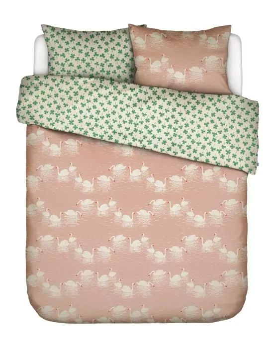 ESSENZA & CO Swan lake Misty rose Dekbedovertrekset 200 x 220 cm