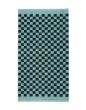 Marc O'Polo Checker Aquamarine Gastendoek 30 x 50 cm