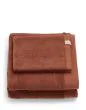 ESSENZA Connect Organic Uni Warm brown Handdoek & Washand set 50 x 100 cm + 16 x 22 cm set
