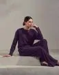 ESSENZA Daphni Melange Purple grape Top lange mouw XS