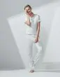 ESSENZA Ellen Striped Ijsblauw Top korte mouw XS