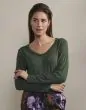 ESSENZA Eva uni Forest green Top lange mouw S