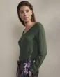ESSENZA Eva uni Forest green Top lange mouw S