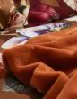 ESSENZA Furry Leather Brown Plaid 150 x 200 cm