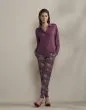 ESSENZA Kae Uni Plum wine Top lange mouw M
