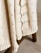 ESSENZA Knitted Ajour Antique white Plaid 130 x 170 cm