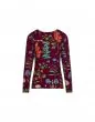 ESSENZA Luyza Marigold Bordeauxrood Top lange mouw S