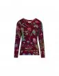 ESSENZA Luyza Marigold Bordeauxrood Top lange mouw S