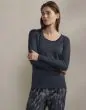 ESSENZA Luyza Uni Darkest blue Top lange mouw XS