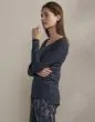 ESSENZA Luyza Uni Darkest blue Top lange mouw XS