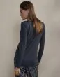 ESSENZA Luyza Uni Darkest blue Top lange mouw XS