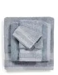 Marc O'Polo Melange Smoke blue/off white Washand 16 x 22 cm