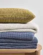 Marc O'Polo Nordic knit Smoke blue Plaid 130 x 170 cm