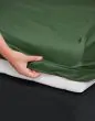 ESSENZA Satin Mosgroen Hoeslaken 160 x 200 cm