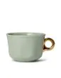 ESSENZA Sculpture Stone green Kop en schotel 22 cl