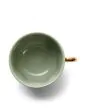 ESSENZA Sculpture Stone green Kop en schotel 22 cl