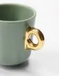 ESSENZA Sculpture Stone green Espresso kop & schotel 9 cl
