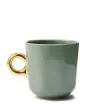 ESSENZA Sculpture Stone green Espresso kop & schotel 9 cl
