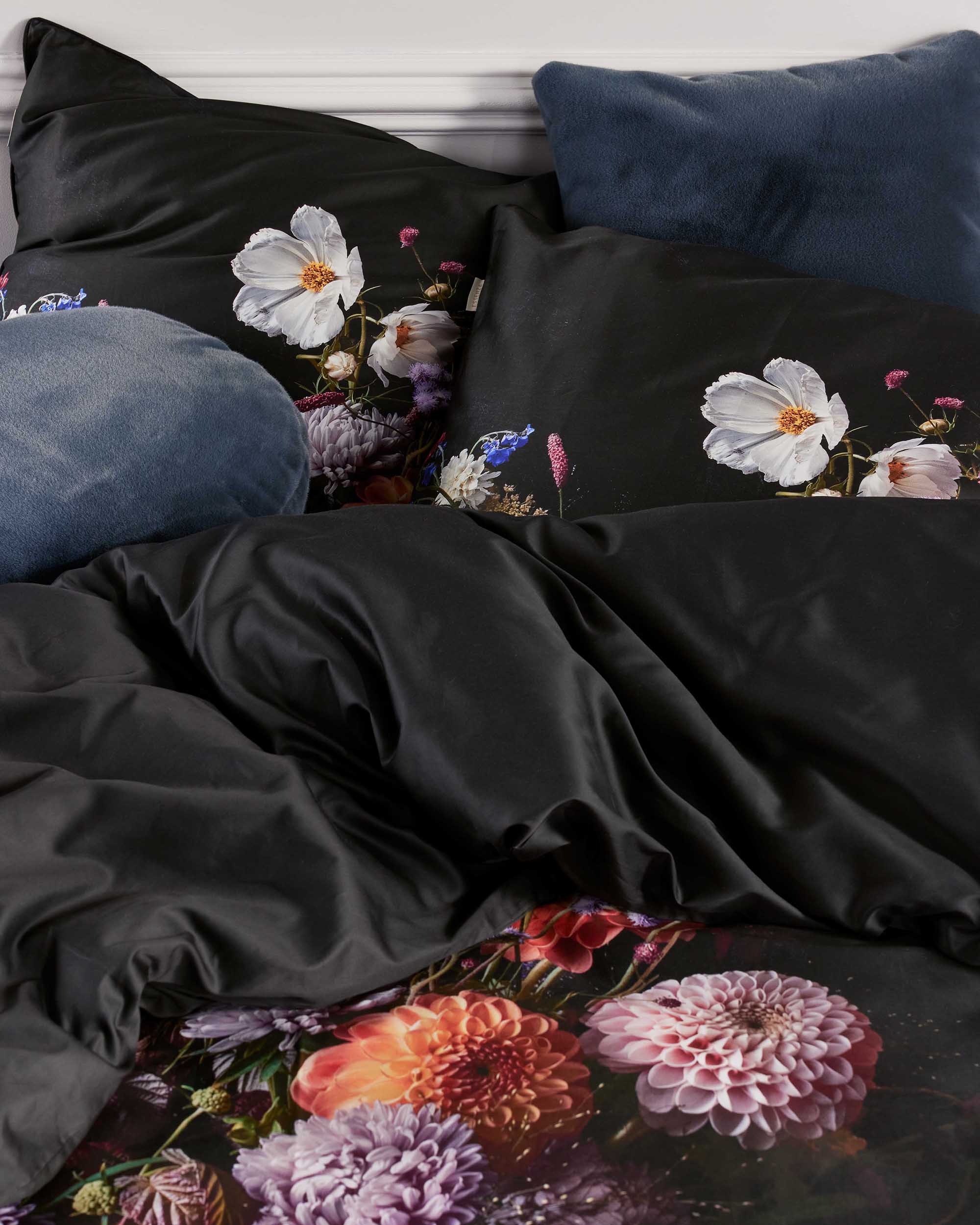 ESSENZA Bouquet Antraciet Dekbedovertrekset 