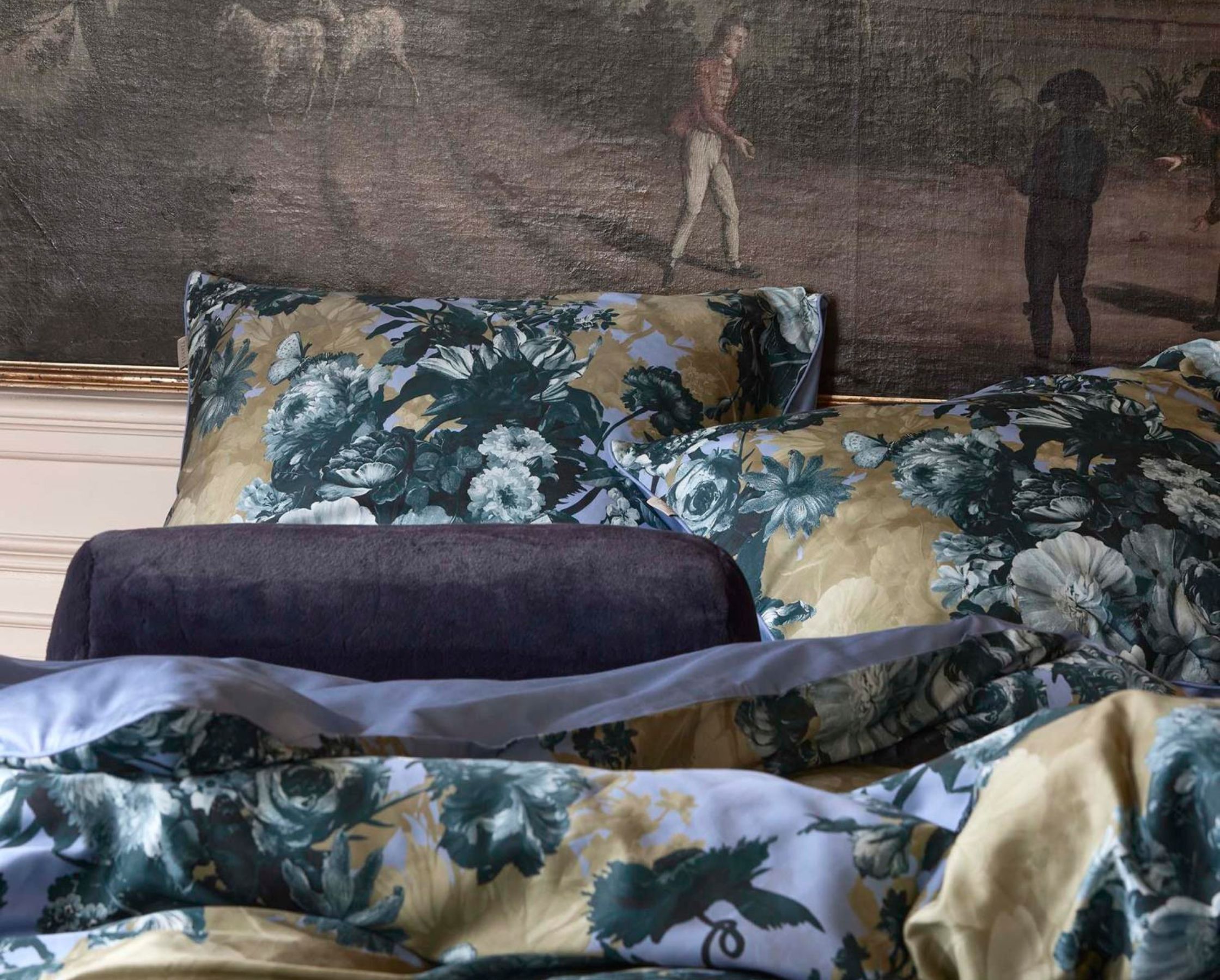ESSENZA Leila Chambray blue Dekbedovertrekset 240 x 220 cm