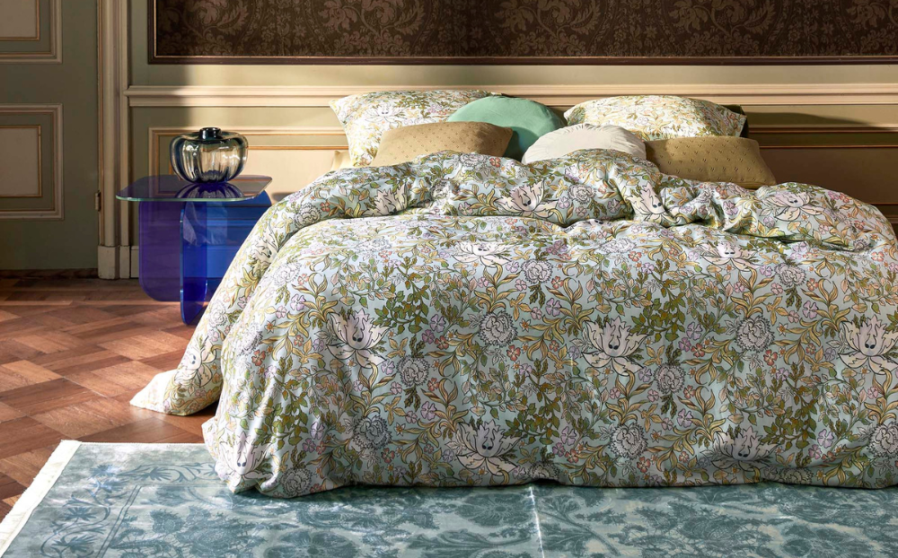 ESSENZA Ophelia Hazy Blue Dekbedovertrekset 240 x 220 cm