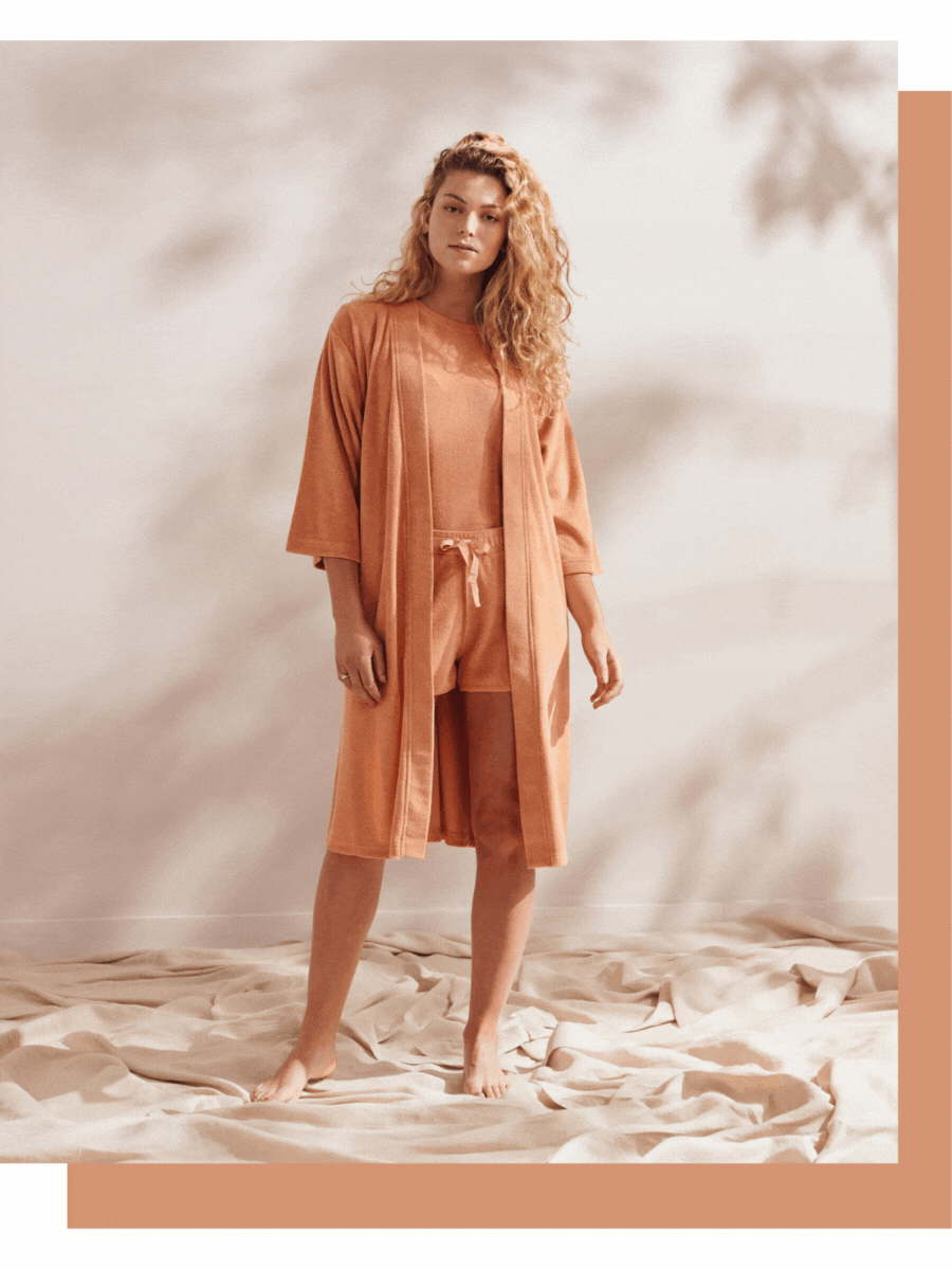 Sarai Lana Kimono Antique white