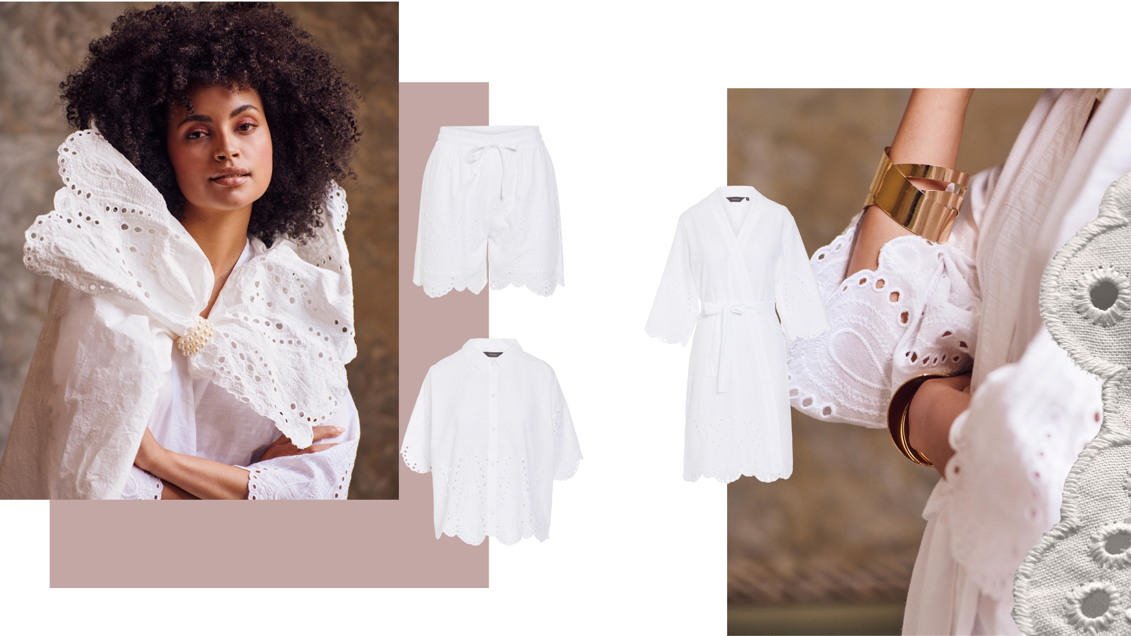 ESSENZA Sarai Tilia Pure White Kimono M