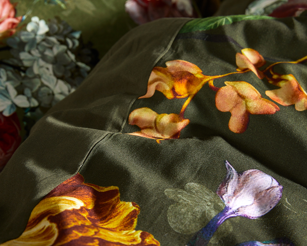 ESSENZA Fleur Groen Dekbedovertrekset 240 x 220 cm